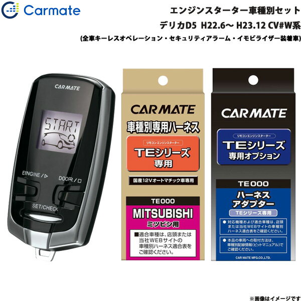 カーメイト エンジンスターター セット 車種別 デリカD5 H22.6～ H23.12 CV#W系 TE-W7300 + TE64 + TE421