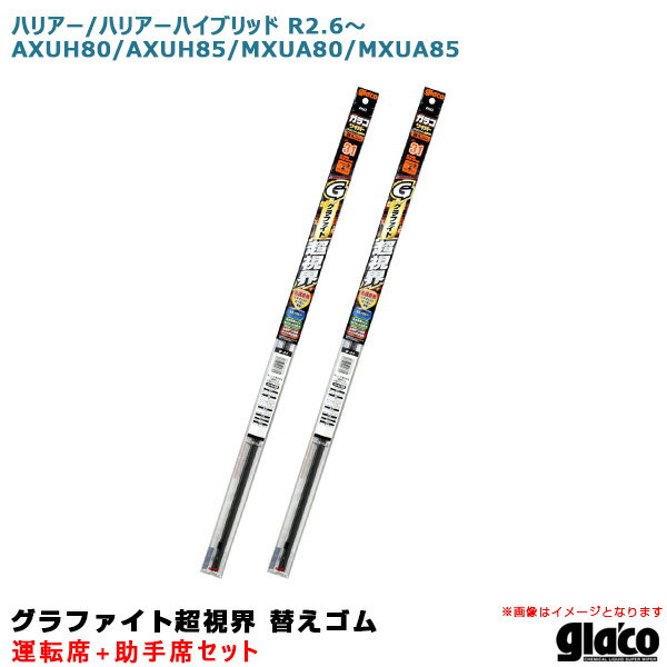 ソフト99 ガラコワイパー 超視界 替えゴム 車種別セット ハリアー/ハリアーハイブリッド R2.6～ 80/85系 運転席 助手席