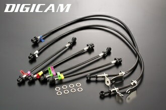 ブレーキホース 20系アルファード/ヴェルファイア専用 フロント・リアセット ステンメッシュ デジキャ..