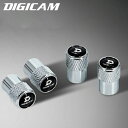 DIGICAM アルミバルブキャップ 4個セット ロゴ入り ハイクオリティーローレット加工 デジキャン ケースペック ABC-4P