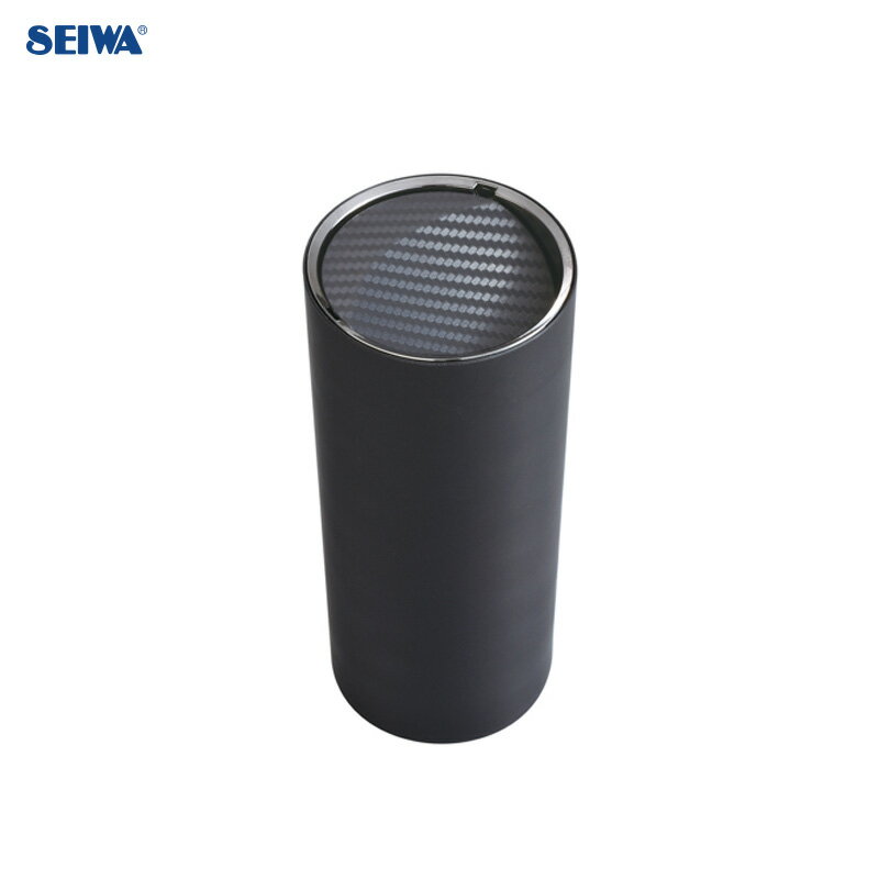 セイワ 楽らくマグネットボトルダストCB カーボン調 ゴミ箱 車内 収納 ボトル形 スイング開閉式 マグネ..