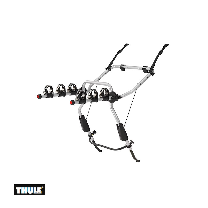 THULE 吊り下げ式リアドアキャリア 自転車ラック アルミ製 3台分 サイクル 欧州ハッチバック・ワゴン車等 折りたたみ収納 TH9104