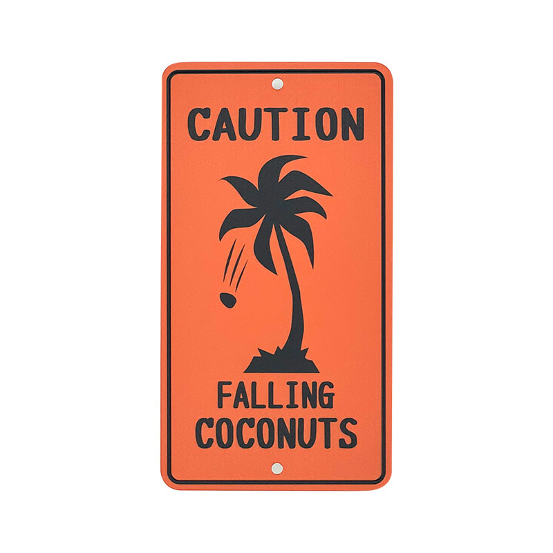 Pick the hawaii アルミメッセージプレート ココナッツ COCONUTS ハワイ ヤシの実 お洒落 可愛い W23cmx12.5cm AG-AP-MCC