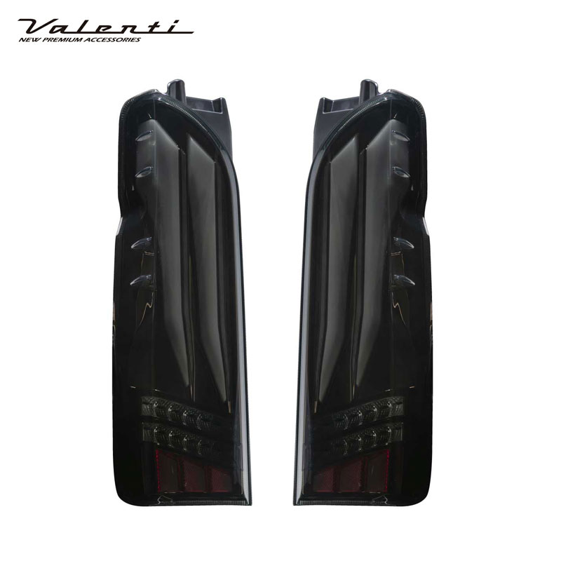 LEDテールランプ ウルトララムダ ハイエース/レジアスエース　KDH2##等 ライトスモーク/ブラッククローム TT200HUL-SB-1 ヴァレンティ