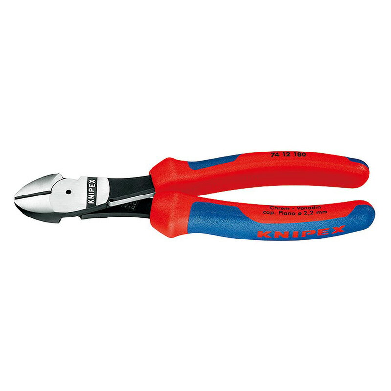 KNIPEX(クニペックス) 強力型斜ニッパー ばね付 (台紙付き) 7412-180