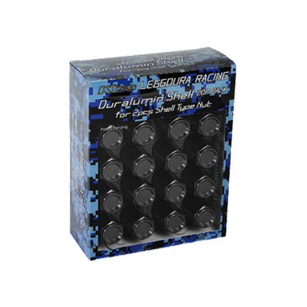 KYO-EI アルミシェル レデューラ レーシング シェルタイプナット クローズドエンドタイプ用 53mm 20個 ブラック SLNK532