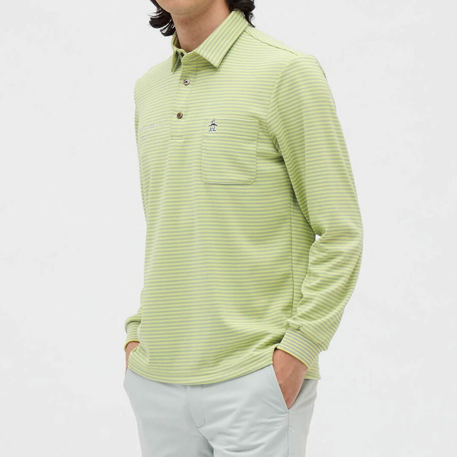 マンシングウェア メンズ 長袖ポロシャツ ゴルフウエア MG5FLS26M 秋冬 ストレッチ 保温 ペンギンロゴ...