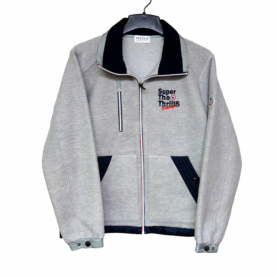 50%OFF セール PAGELO パジェロ スウェットブルゾン メンズ 秋冬 イタリア製生地使用 スポーティデザイ..