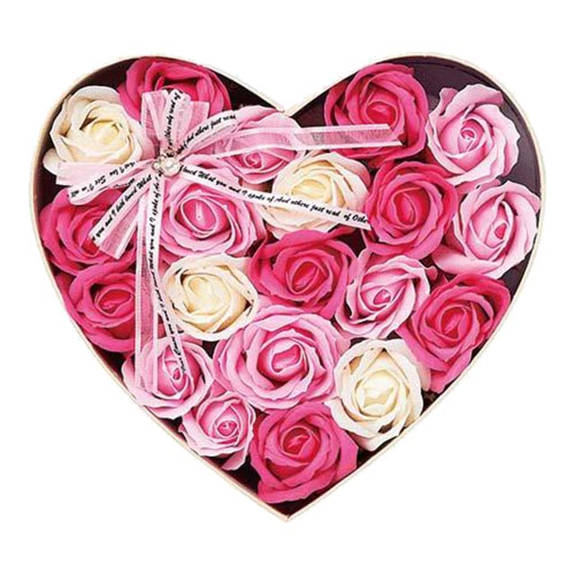 アートフラワーアレンジメント シャボンフラワーボックス ハート ピンク 日本製 2025年 母の日 ギフト..