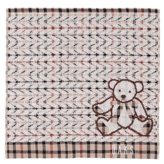 DAKS ダックス ウォッシュタオル テディベア チェック アイボリー 敬老の日 ギフト好適品