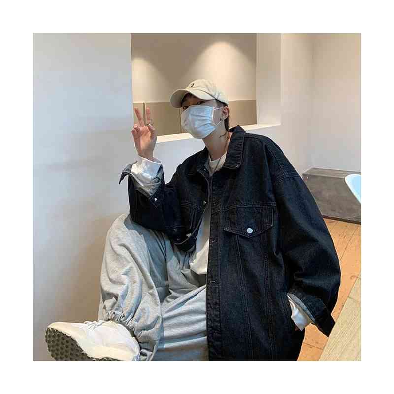 デニムコート 折り襟 長袖 デニムジャケット メンズ アウター ジャケット ポケット付き ゆったり ビッグシルエット 普段着 通勤 通学 カジュアル シンプル きれいめ おしゃれ カジュアル アウトドア