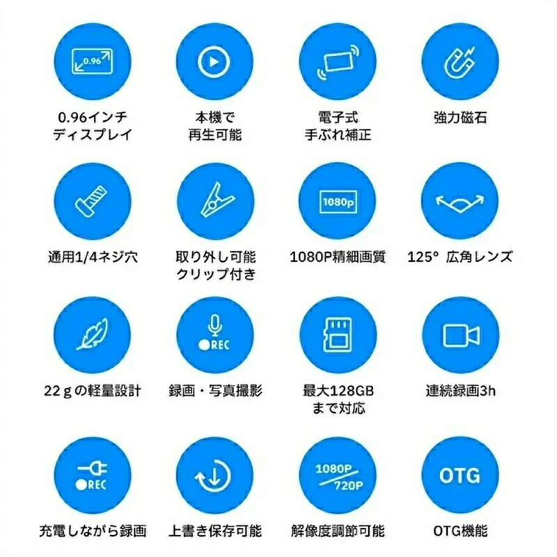 超小型 アクションカメラ 手振れ補正 超軽量 ...の紹介画像3