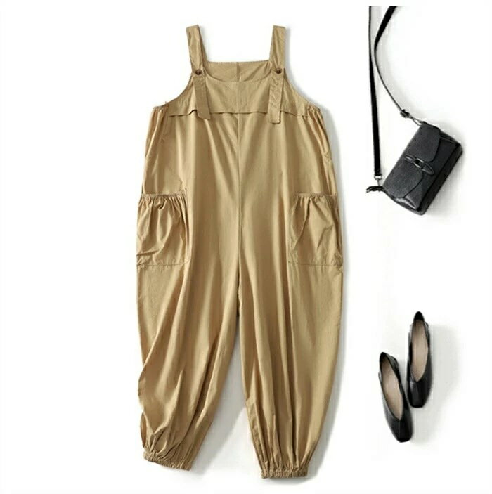 サロペット パンツ レディース 春夏 サロペット オールインワン パンツ レディース 大きいサイズ サロペットパンツ オーバーオール オールインワン チノパン ビッグシルエット つなぎ ジャンプスーツ 絞り裾 ポケット 作業着 仕事着 作業服 マタニティ メンズ ユニセックス