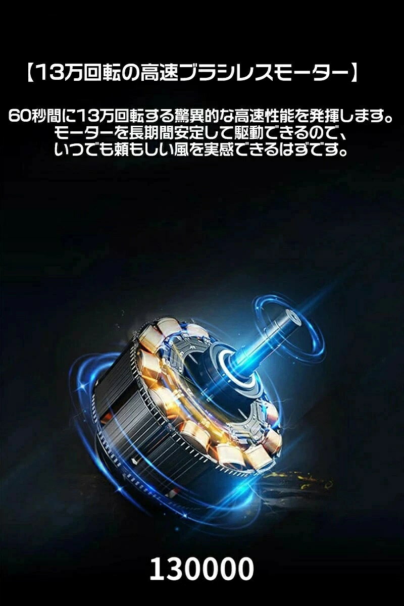 【花粉対策】ミニジェットファン 最強 ブロアー ハイパワー電動送風機 洗車 ブロワ...
