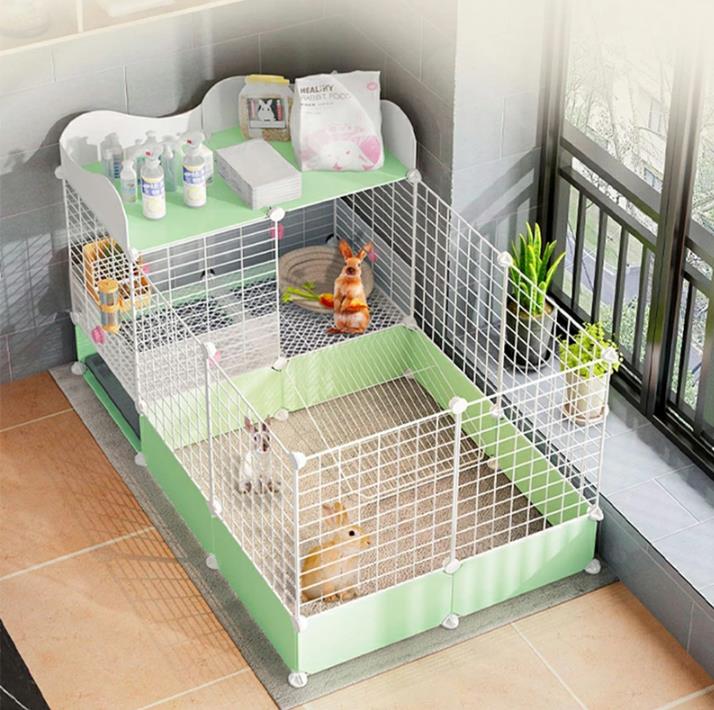 ペットケージ 飼育ケージ ペットハウス 72*107*62大きい 兎 ケージ ウサギフェンス ペットケージ キャ..