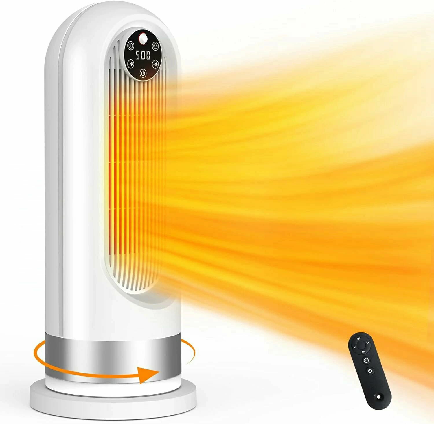 乐天商城 - 電気ファンヒーター暖房器具 省エネ 電気 ファンヒーター 首振り ファンヒーター 電気ストーブ リモコン付き 8時間タイマー 1200W 大風量即暖 足元ヒーター 暖房器具 3段階切替 セラミックファンヒーター 過熱保護 転倒自動