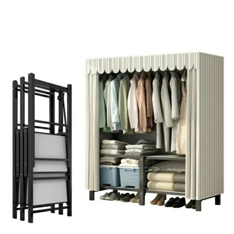 ワードローブ 組み立て不要 カバー付き 大容量 クローゼット ハンガーラック 組み立て不要 おしゃれ 衣類収納ラック 省スペース 防水 防塵 防汚 耐用