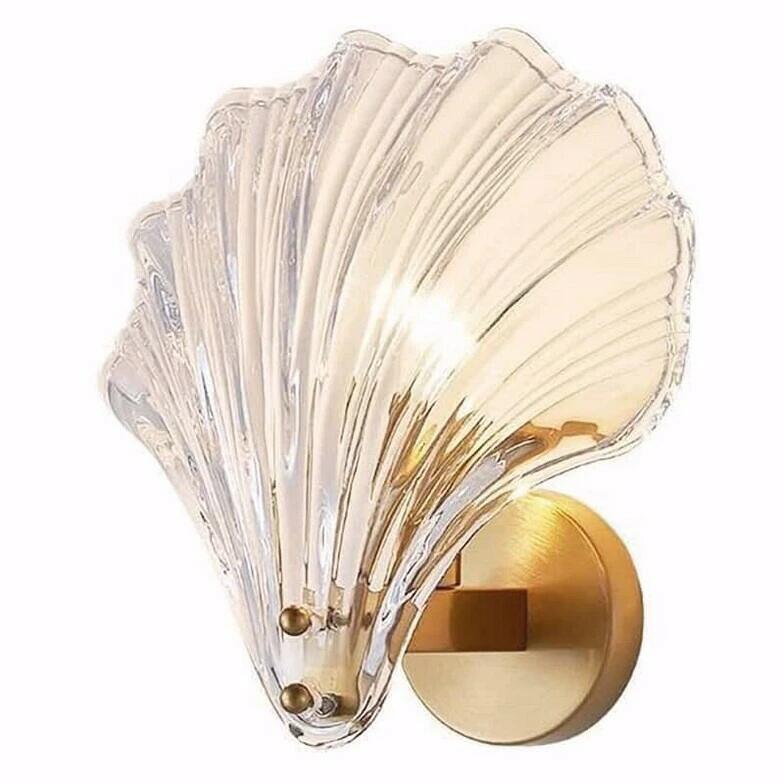 ブラケットライト 貝殻 ガラス 北欧 シェル 室内照明 ウォールライト 玄関ビンテージ インダストリアル..