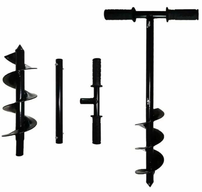 家庭 苗穴掘りツール ガーデン工具 スパイラルドリルビット エンジンオーガ用 穴掘り器 長さ60cm cm 直径10 手動式アースドリル