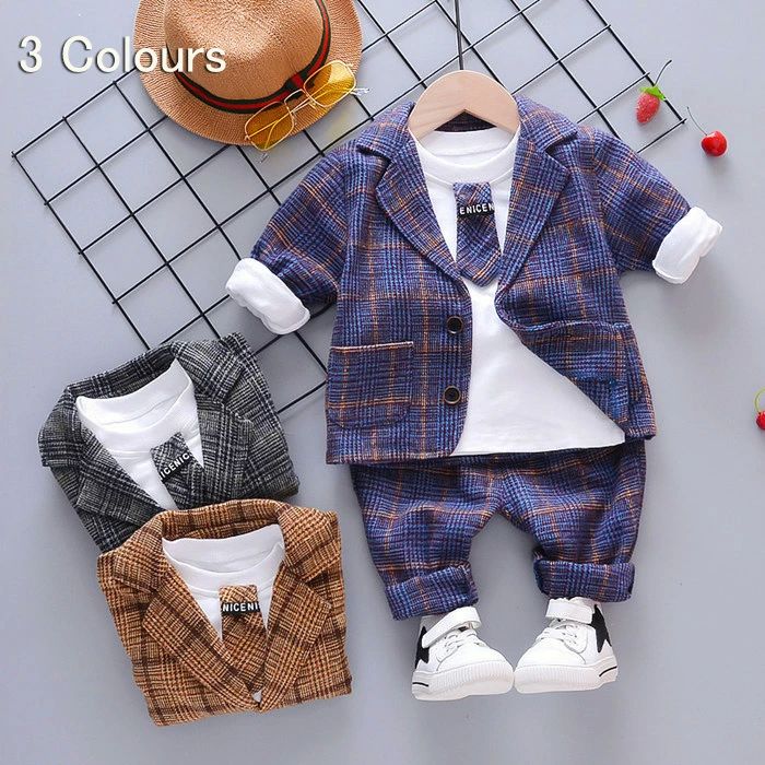 初節 スーツキッズ 男の子 ベビー 子供スーツ [ジャケット、ズボン、Tシャツ] 3点セット フォーマル チ..