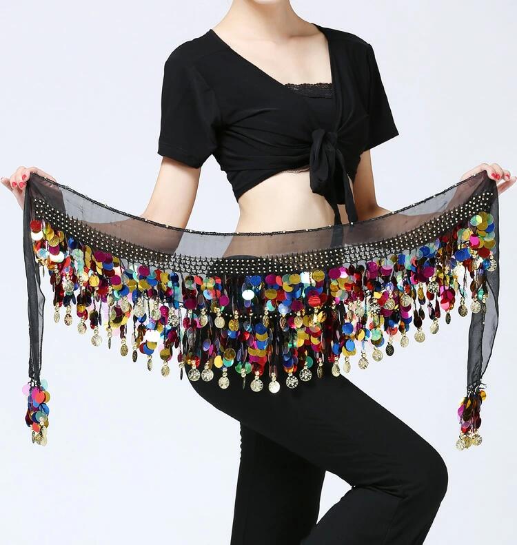 サ 衣装 アラビアン レッスンウェアステージ カラフル コインヒップスカーフ ベリーダンスヒップスカーフ ベリーダンス衣装