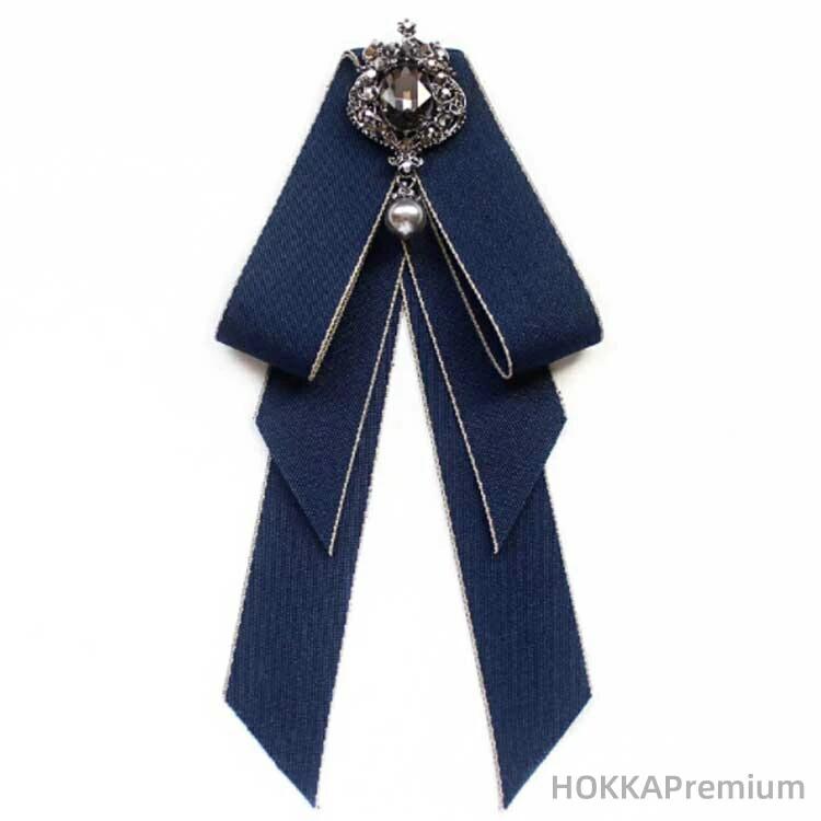 【送料無料】ブローチピン ネクタイ リボンブローチ フェイクタイ JK制服 ビジュ付き 学生 制服小物 コ..