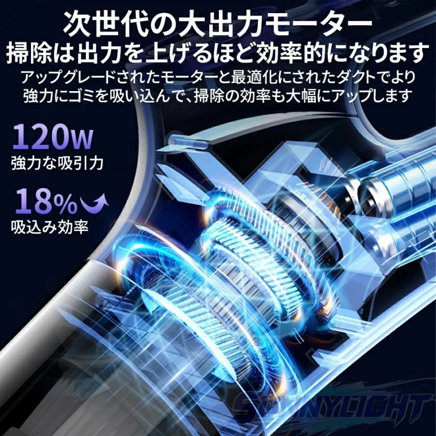 掃除機 バッテリークリーナー ハンディ掃除機 28000pa サイクロン式 水拭き 40分稼...
