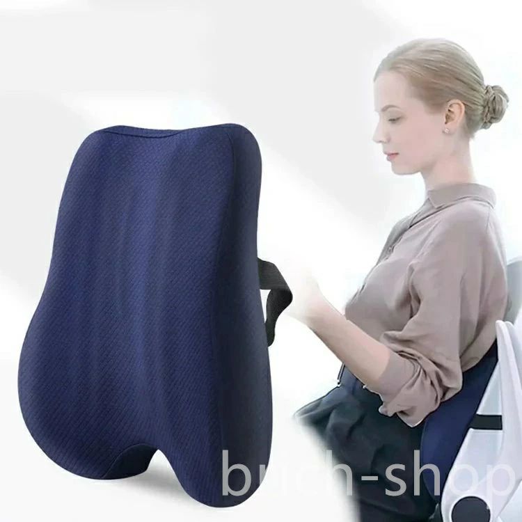 クッショ 車クッション 背もたれ イスのクッション 背あて グレー オフィス 腰当て 椅子 椅子用