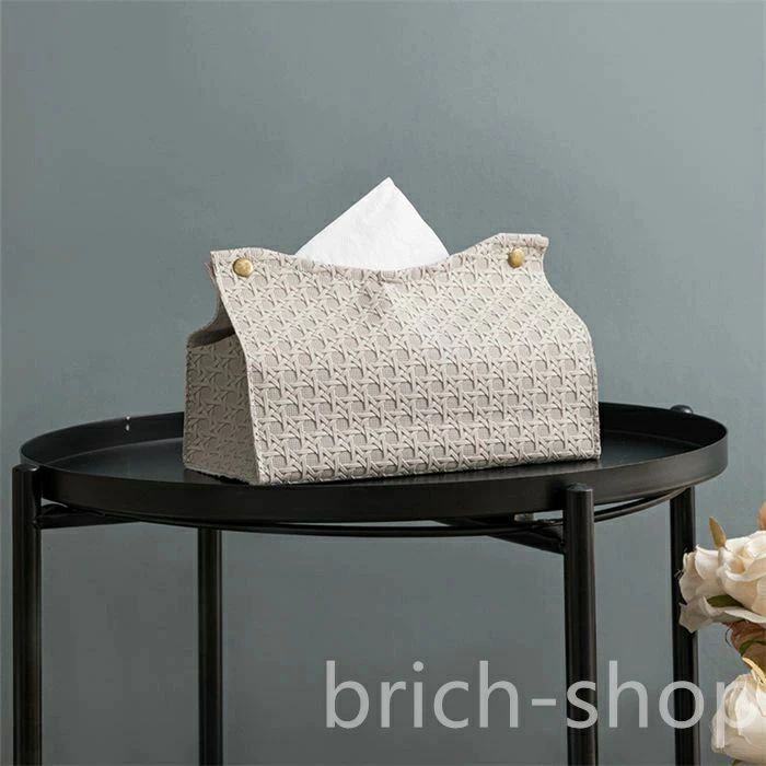 ティ おしゃれ PU ティッシュカバー ティッシュボックス 洗面所収納 隙間 収納ケース 北欧デザイン [2]