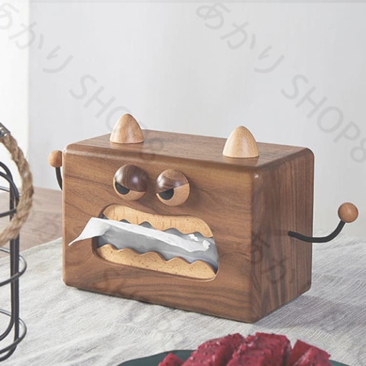 ケース 新生活 シンプル オシャレ 木製 ティッシュボックスカバー ティッシュボックス キャラクター 木 かわいい [2]