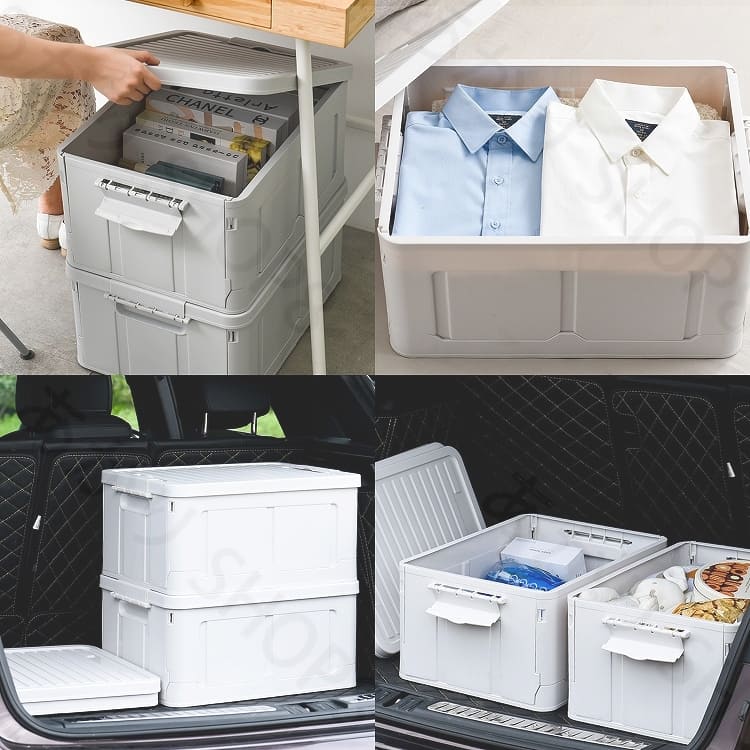 コンテナ プラスチック 収納ケース 蓋付き ストレージボックス 折りたたみ 3個セッ...