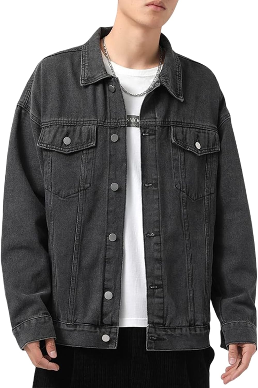 乐天商城 - ゆった 暖かい 長袖 防風 春秋 おしゃれ かっこいい ヴィンテージ 韓国 ベーシック カジュアル メンズ デニムジャケット