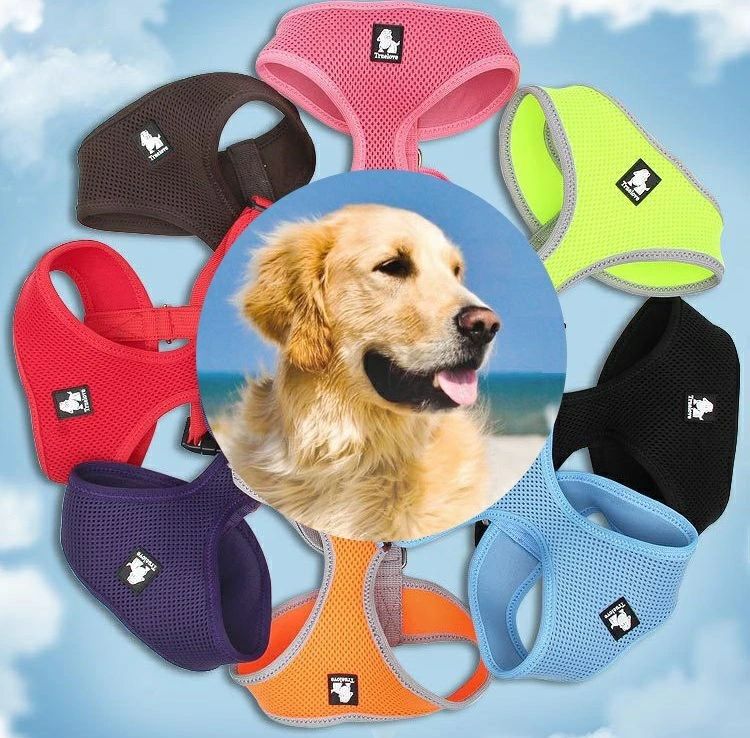 ワンタッチバックル 散歩グッズ 通気性 メッシュ 大型犬 中型犬 小型犬 猫用 犬用 ペット用品 ペットグ..