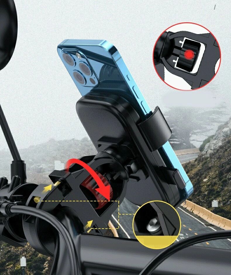 マウンテンバイク 簡単取り付け サイズ調節可能 伸縮 ポールマウント バー固定 携帯ホルダー バイク用 自転車用