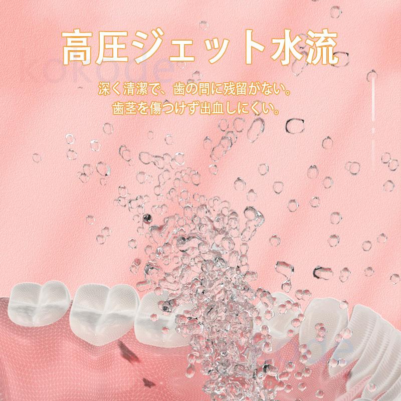 口腔洗浄器 携帯 充電式 220ML 3つモード 4ノズル 口腔洗浄機 歯間ジェット