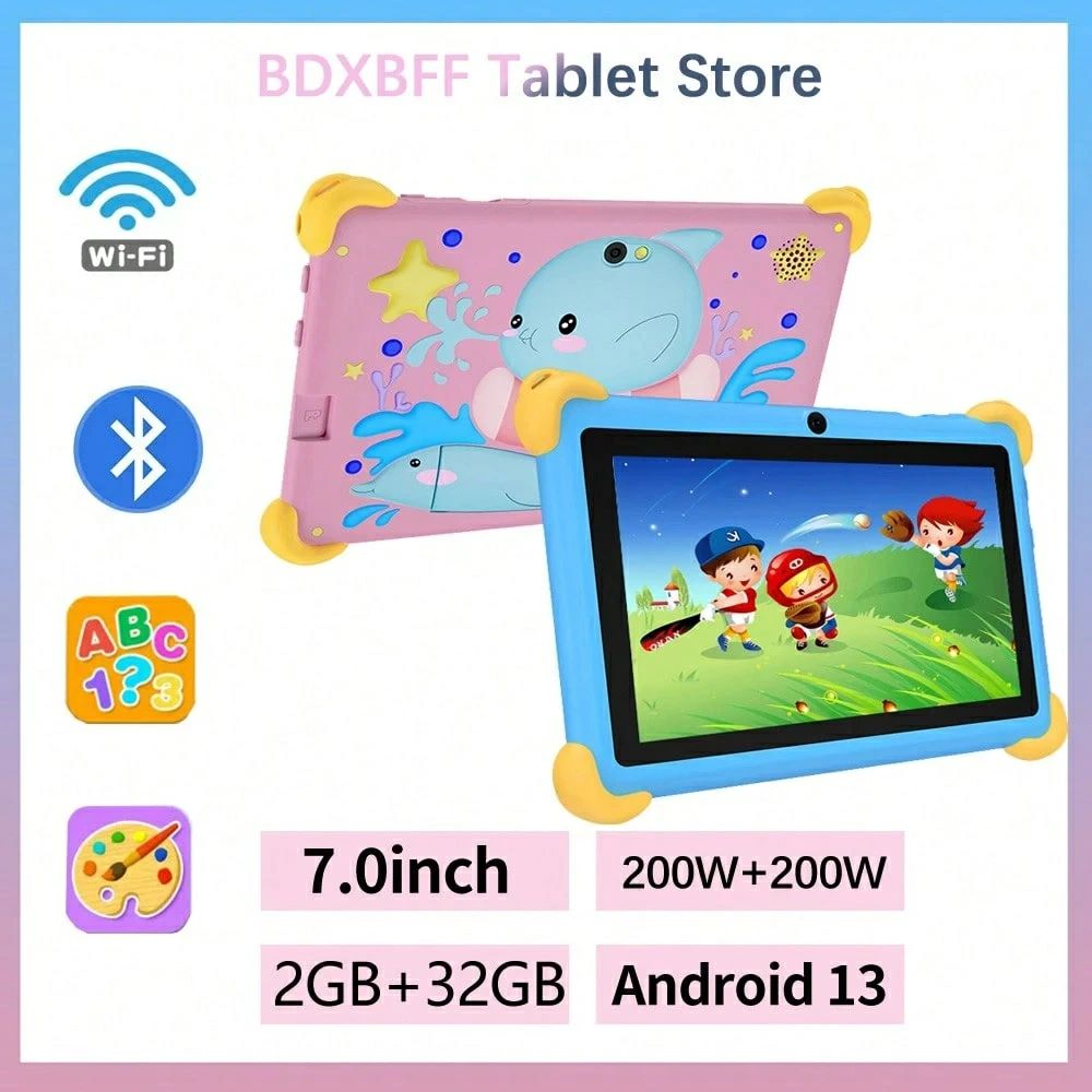 1024*600 IPS システム 13.0 Android ROM 32GB RAM 2GB クアッドコア MTKチップ 子供用タブレット WiFi M10 7インチ