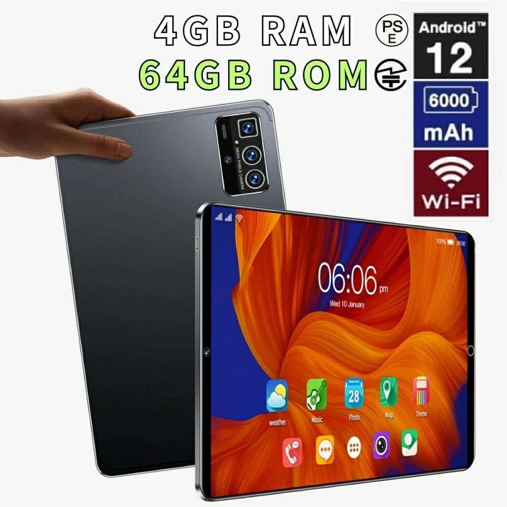 おす 人気 ネット授業 在宅勤務 軽量 GMS認証 simフリー 液晶 通話対応 Wi-Fiモデル 12 Android 10インチ 本体 タブレット