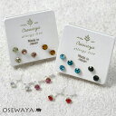 レディース 金属アレルギー アクセサリー OSEWAYA | スタッドピアス 樹脂ポスト 6個セット ストーン カラー ミニ(4)