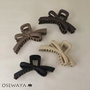 女性 レディース ヘアアクセ ヘアアクセサリー OSEWAYA | バンスクリップ マットカラー ベーシック リボン スリム