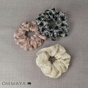 大人 女性 レディース ヘアアクセ ヘアアクセサリー OSEWAYA | ヘアポニー ヘアゴム トライアングル 刺繍 花 フラワー