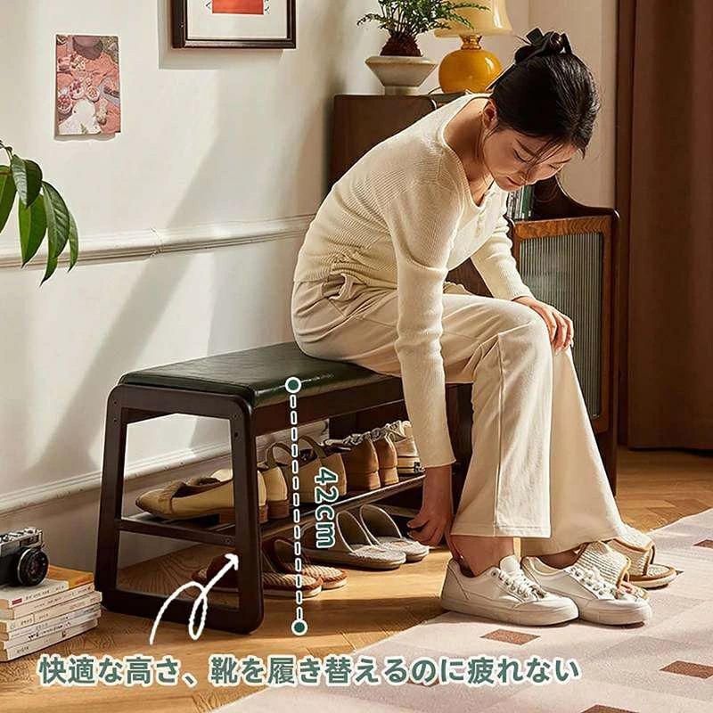 P 玄関椅子 靴棚 スツール 収納 靴入れ 玄関収納 収納ベンチ シューズボックス 小...