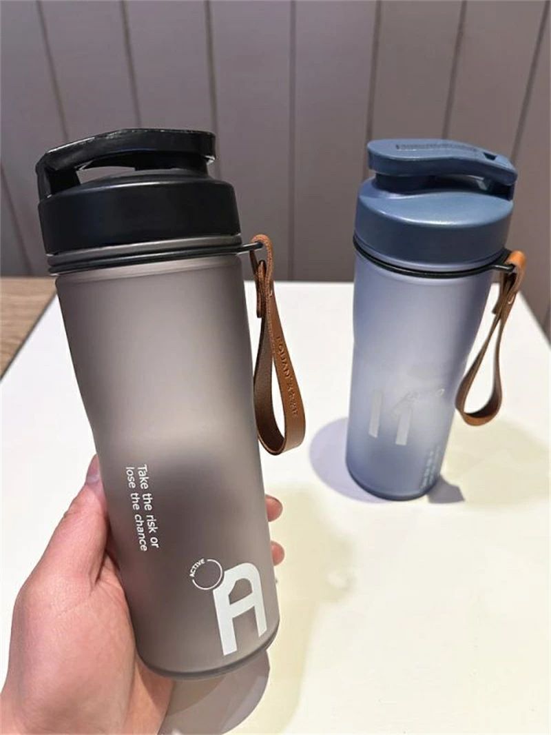 ポータブ 防止 漏れ シンプル 子供用 ウォーターボトル プラスチック 夏 ジム カップ スポーツ 男性 ウ..