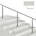 荷重200kg 簡単な取り付け DIY 角度調整可能 180/200/220/240cm 玄関 手摺 ステンレス鋼手すり 屋外 玄関