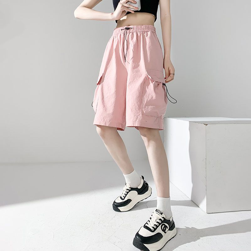 ハーフ レディース 夏 水陸両用 カーゴパンツ 水着 単品 サーフパンツ ロング カーゴ 体型カバー ウエストゴム