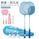収納ケース シャトル3個 ダブルラケット 軽量 子供用 トレーニング用 室外 室内 初心者向け バトミントンラケット 頑丈