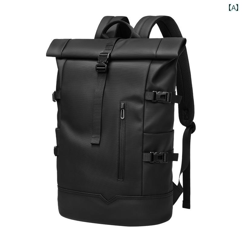 30代 40代 軽い 大容量 ナイジェル ロール トップ バック パック メンズ大容量 スクール バッグ アウト..