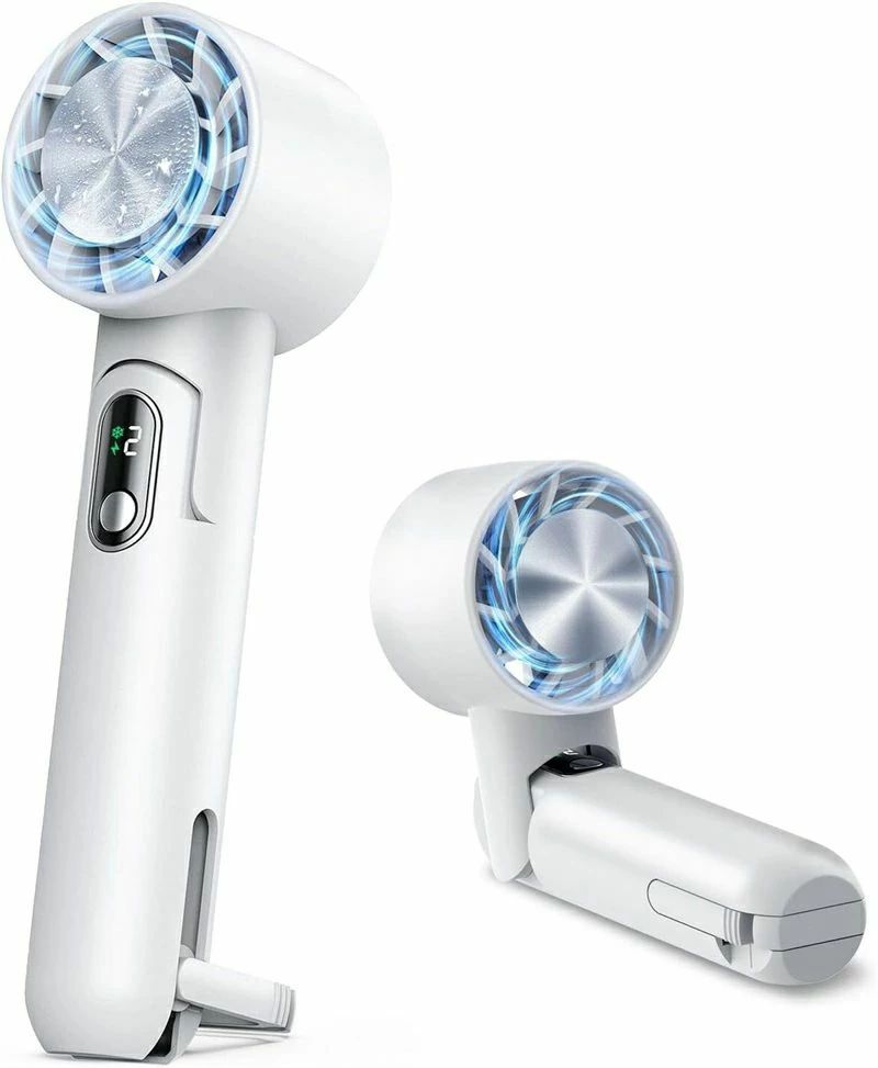 携帯扇風機 ポータブルファン 冷却プレート付き 4000mAh 折りたたみ式