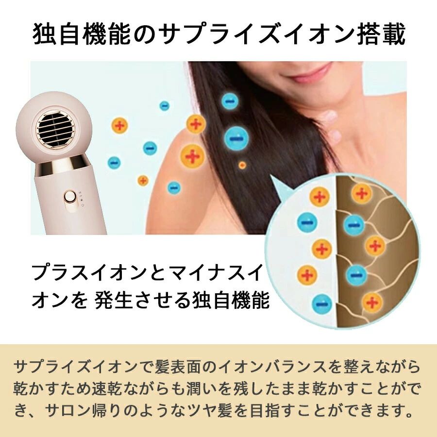 高速風 大風量 速乾 ヘアドライヤー 軽量 マイナスイオン 短時間 冷風 熱風温度調節 3段風温 静電気除去