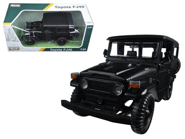 ミニカー　1/24　モーターマックス☆トヨタ　ランドクルーザー　40　ランクル　FJ40　黒色　限定品　【予約商品】ランクルミニカー