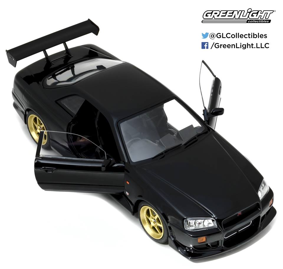 1/18 GreenLight☆ワイルドスピード 1999 スカイライン GTR 黒 R34【予約商品】